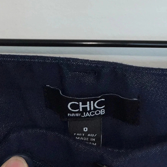 Jacob metallic navy blue capris size 0 - Picture 3 of 5